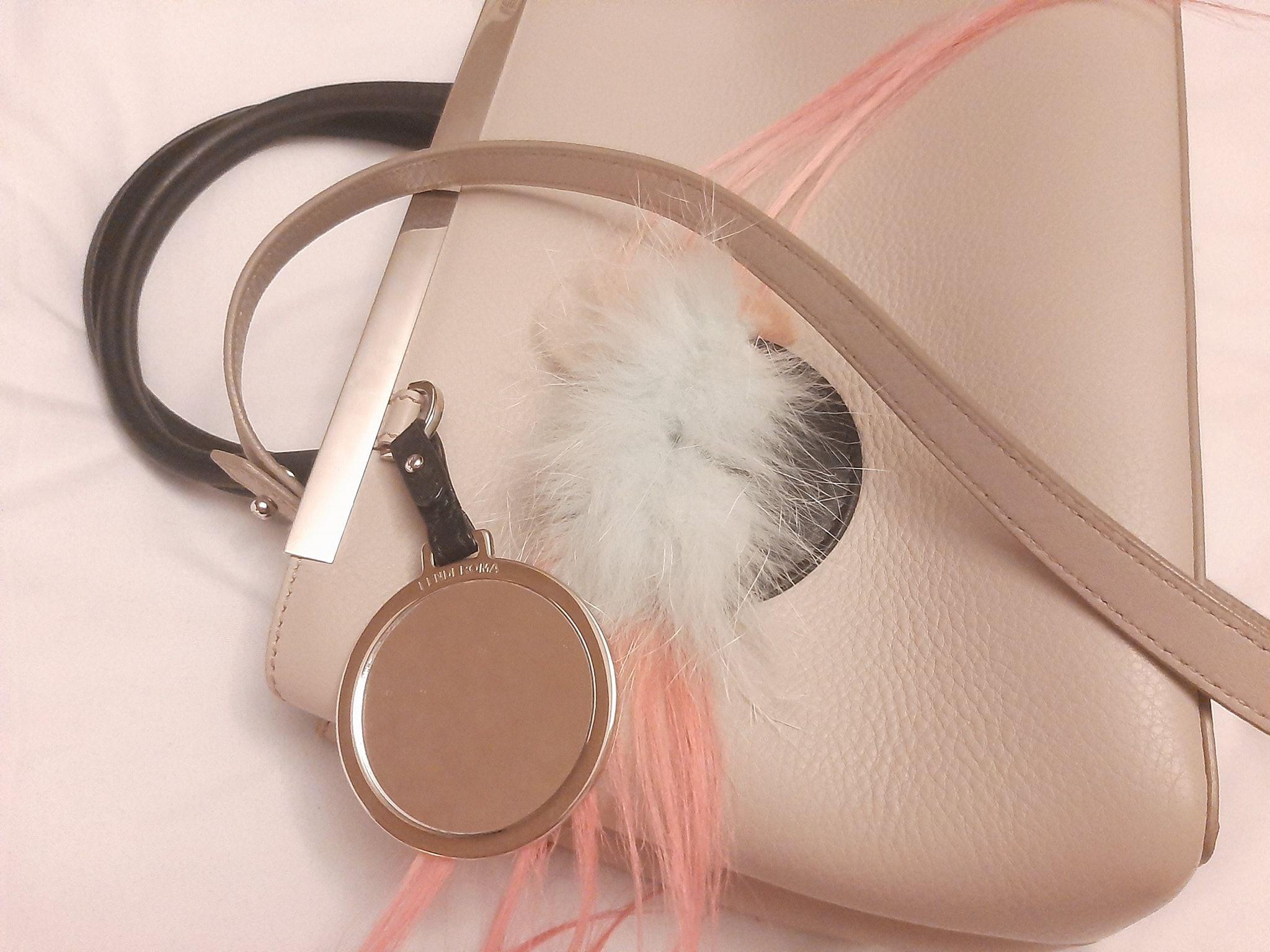Pink leather Monster Mini 2Jours bag