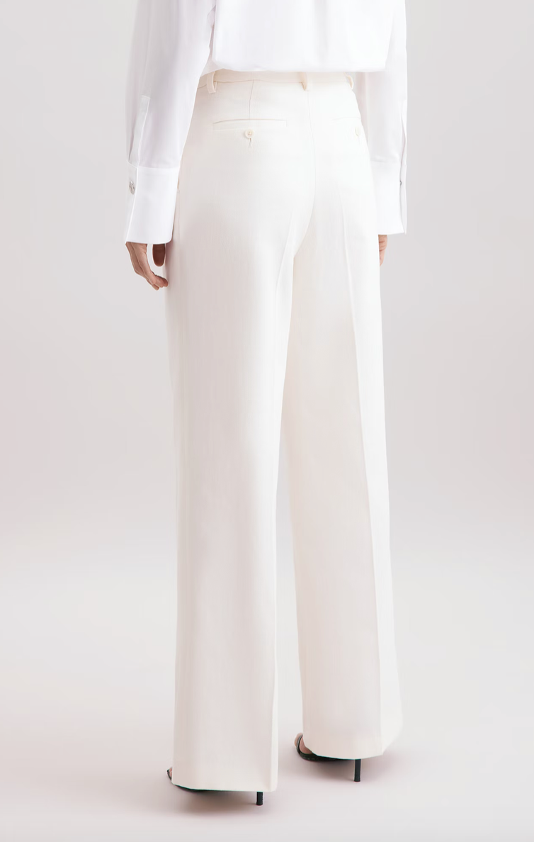 Cloudy x Seidensticker Cream Cotton Twill Trousers