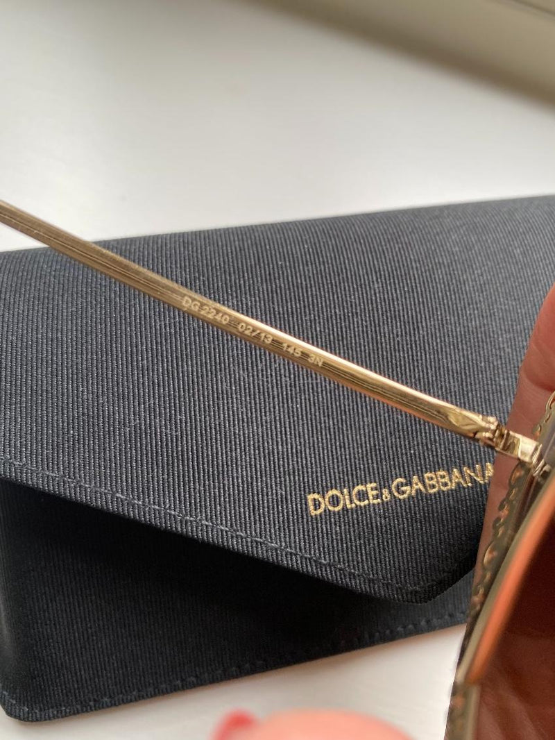Dolce & Gabbana Filigree Baroque Oversize Sunglasses