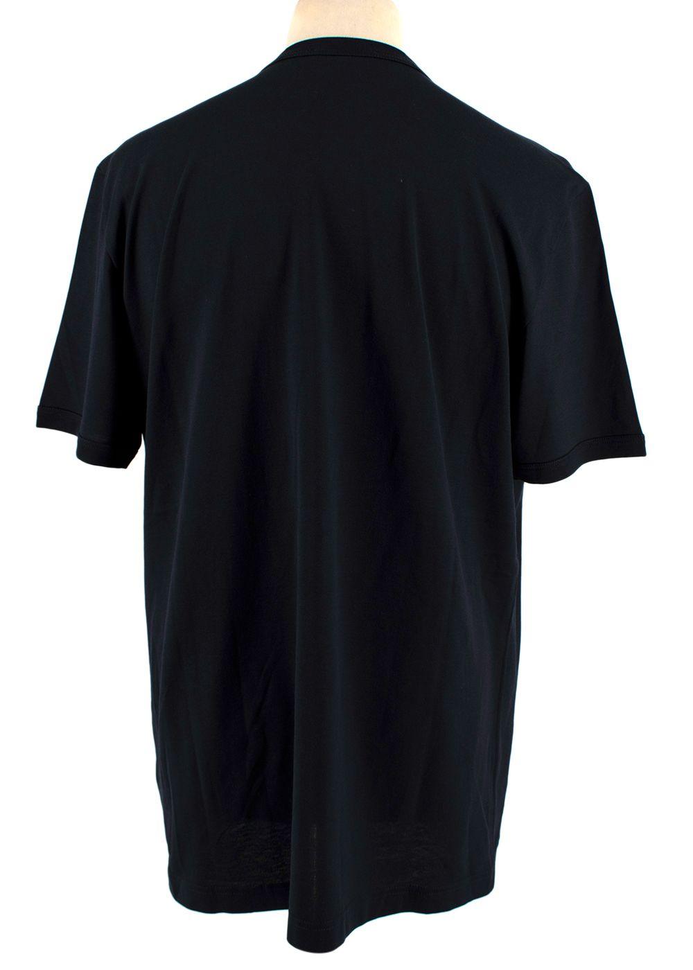 Crew Neck Black Cotton T-Shirt
