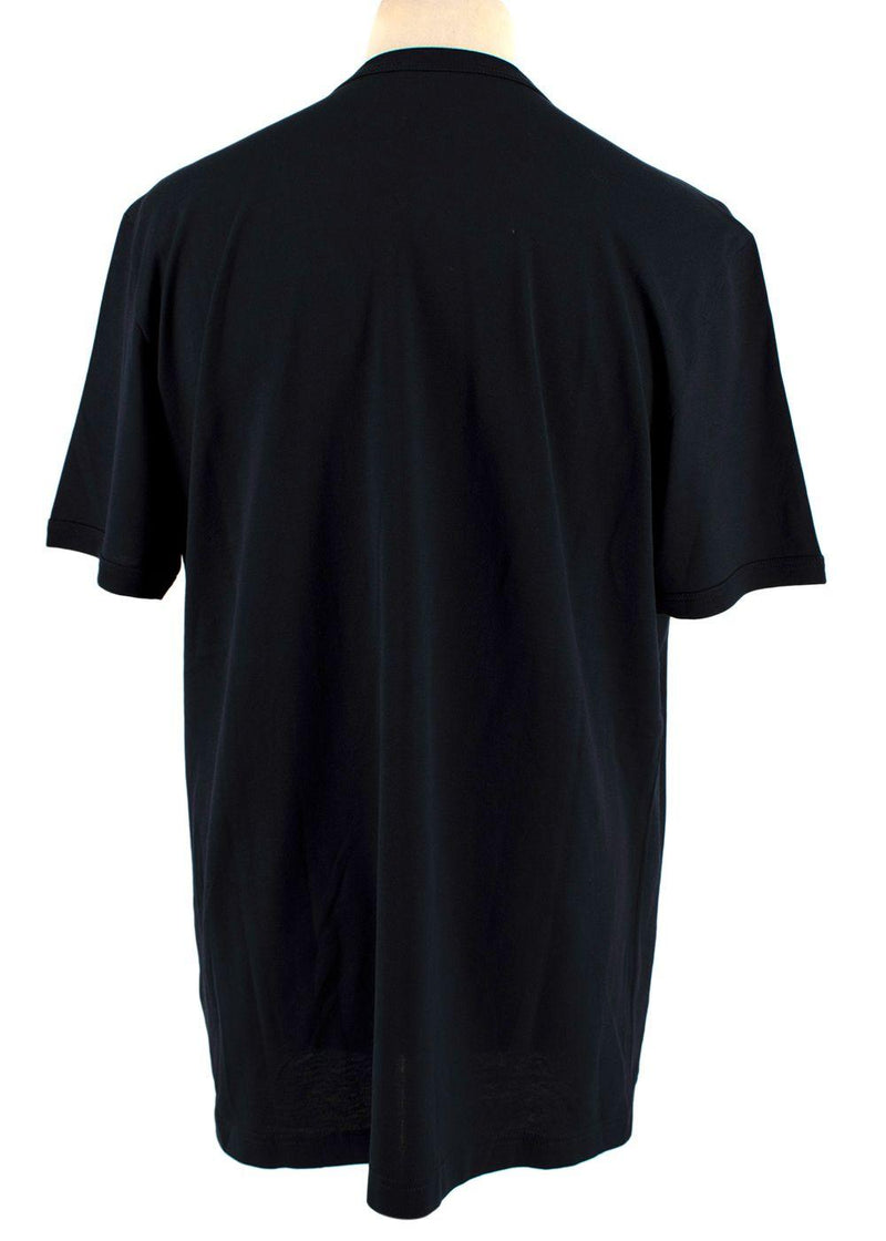 Crew Neck Black Cotton T-Shirt