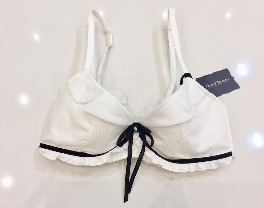 Chantal Thomass Ivory Leavers Lace Cameo Pad Bra & Brief Set