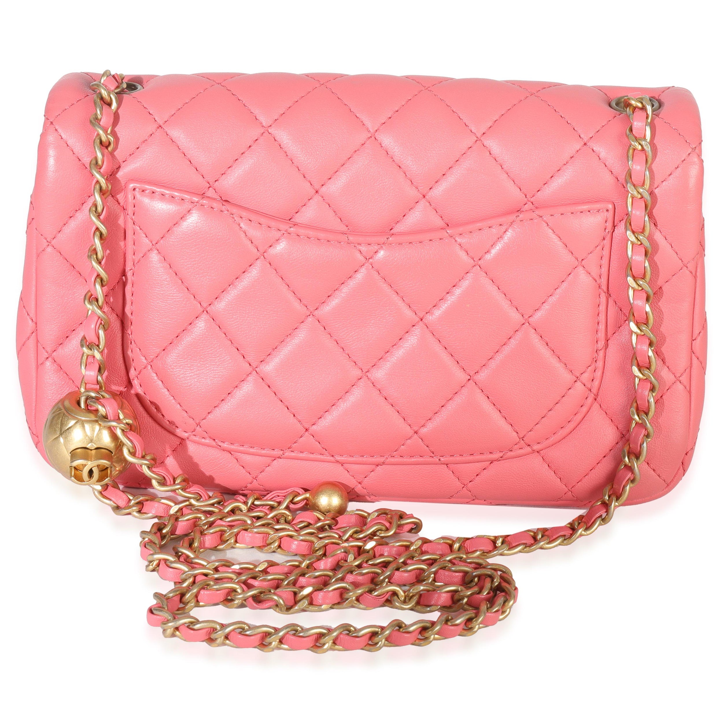 Chanel  Quilted Lambskin Pearl Crush Mini Rectangular Flap Bag
