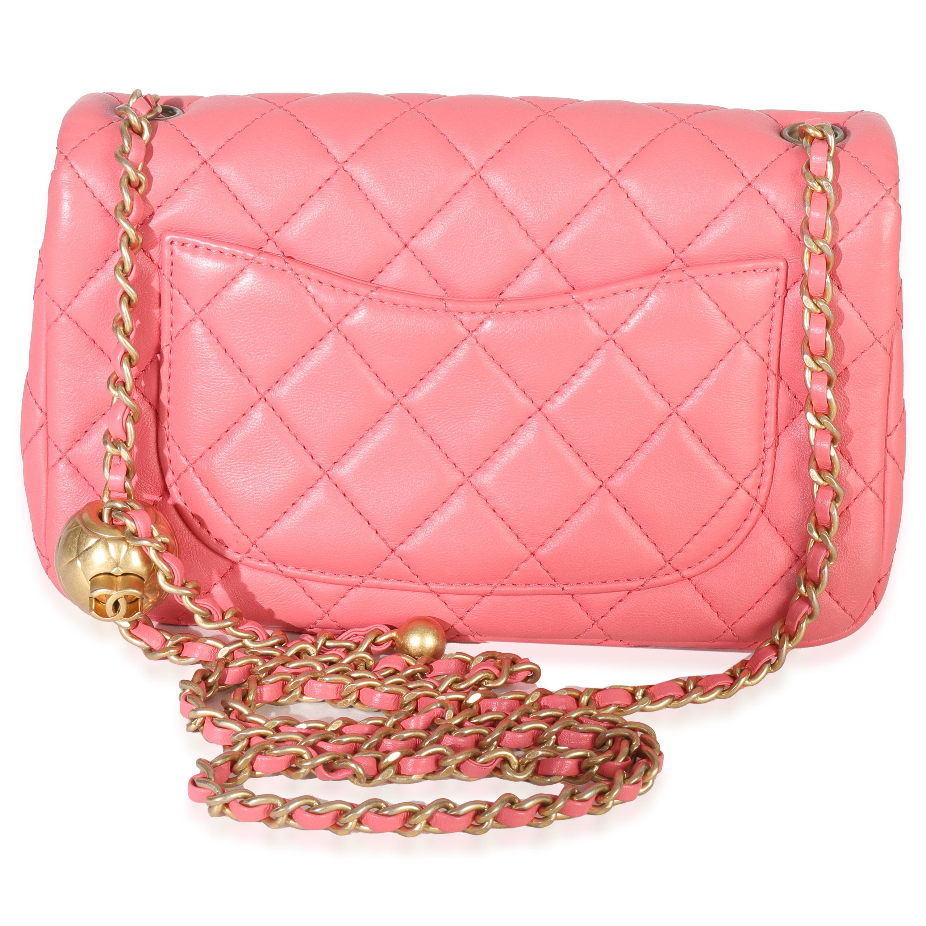 Chanel  Quilted Lambskin Pearl Crush Mini Rectangular Flap Bag