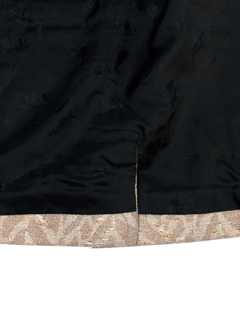 Zadig & Voltaire Deluxe Leather Trim Gold Blazer