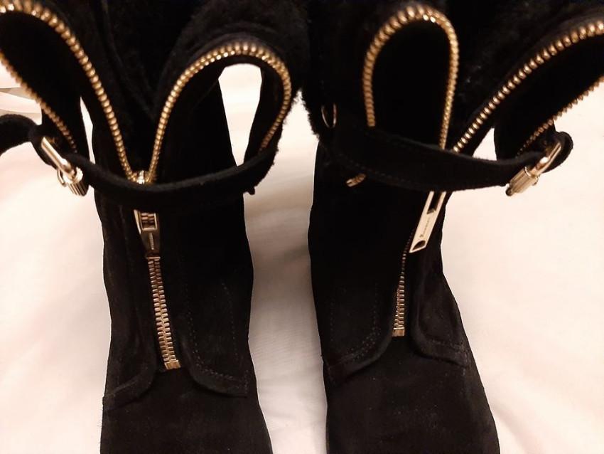 Burberry Black Stanmore Shearling Lined Boots