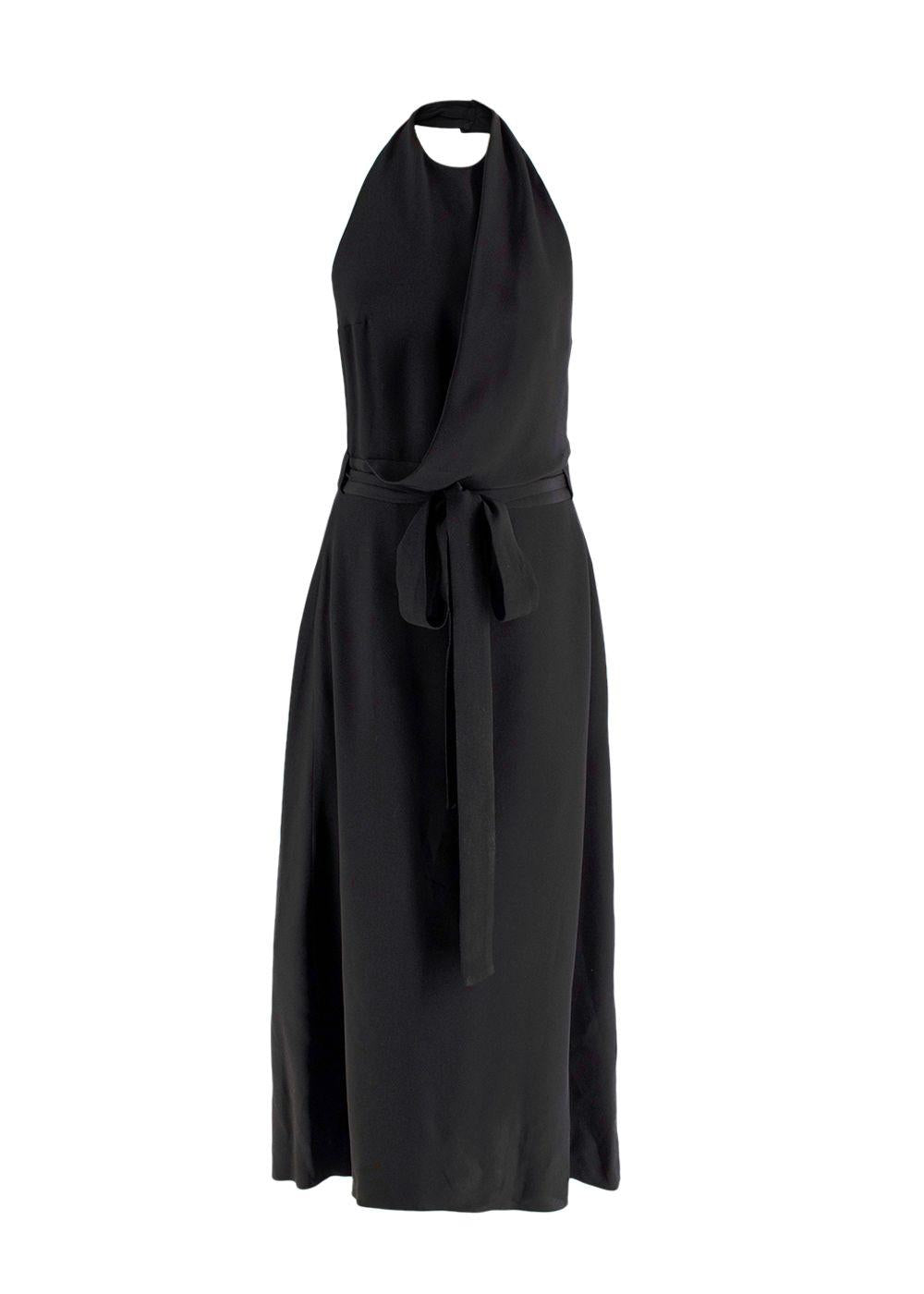 Raey Black Backless Wrap Dress