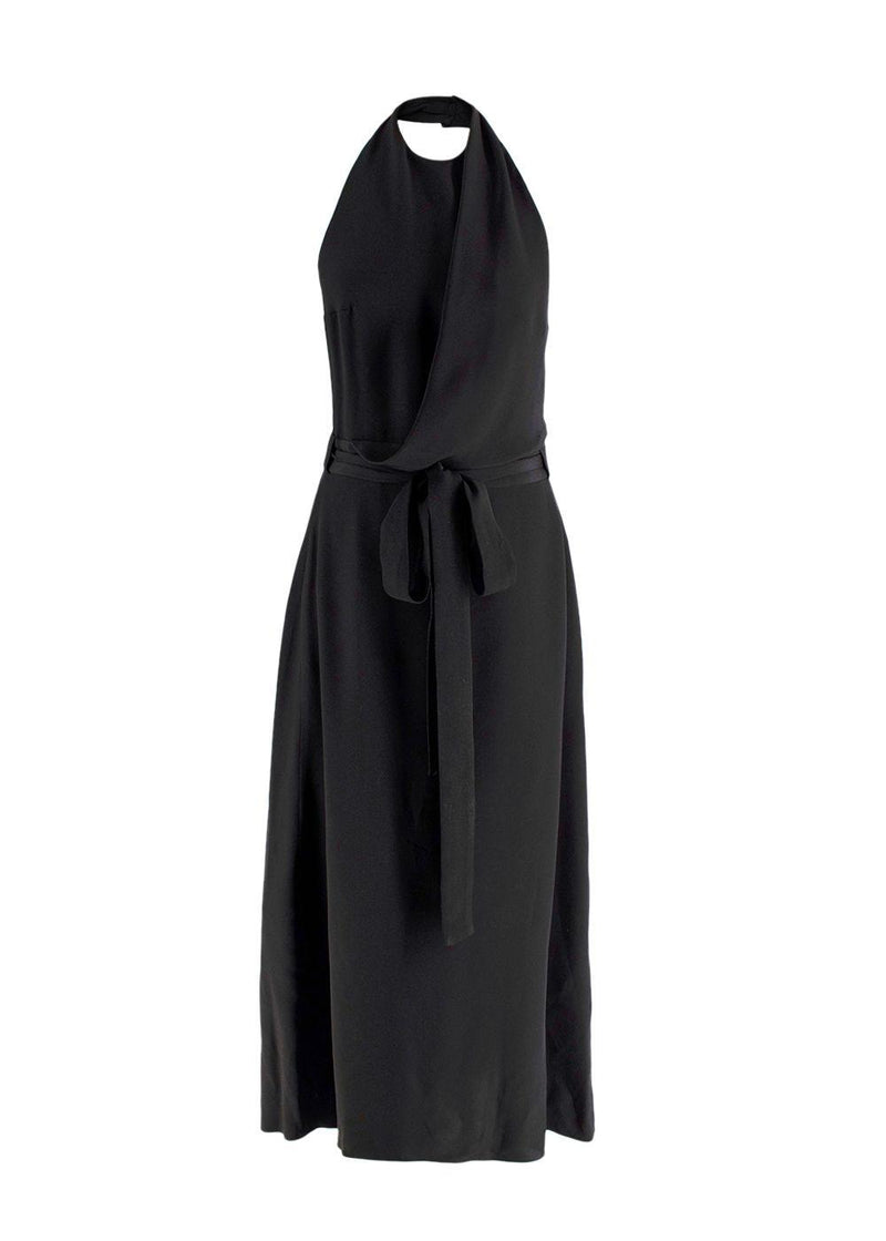 Raey Black Backless Wrap Dress
