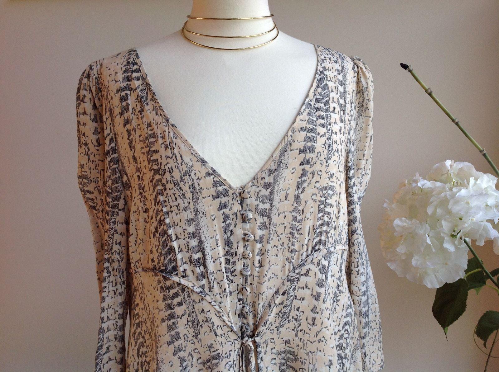 Reiss Feather Printed Dress