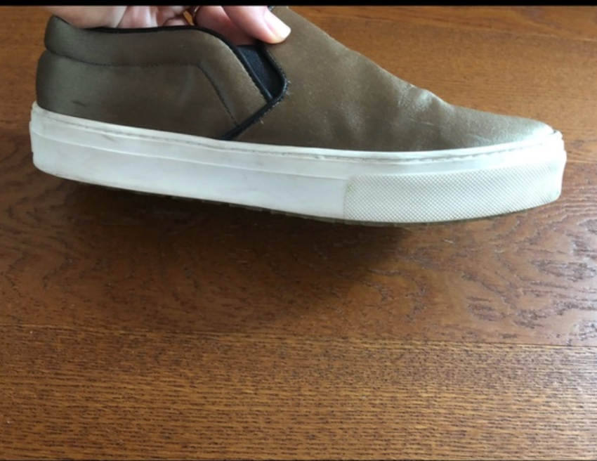 Celine Khaki Slip-On Sneakers