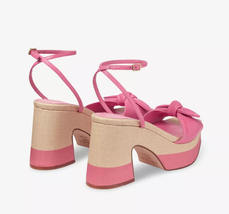 Jimmy Choo Ricia 95 Leather Platform Sandals
