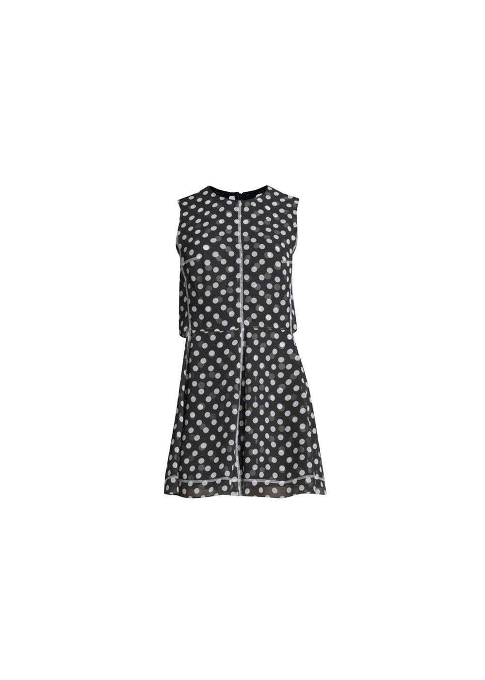 Sleeveless Polka-Dot Popover Dress