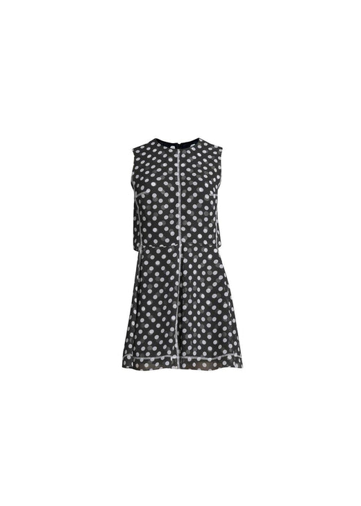 Sleeveless Polka-Dot Popover Dress
