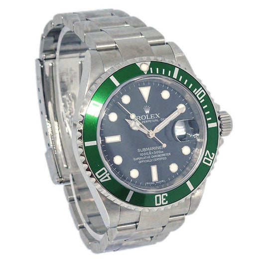 Rolex Oyster Perpetual Submariner Kermit Date Automatic Watch Stainless Steel 40
