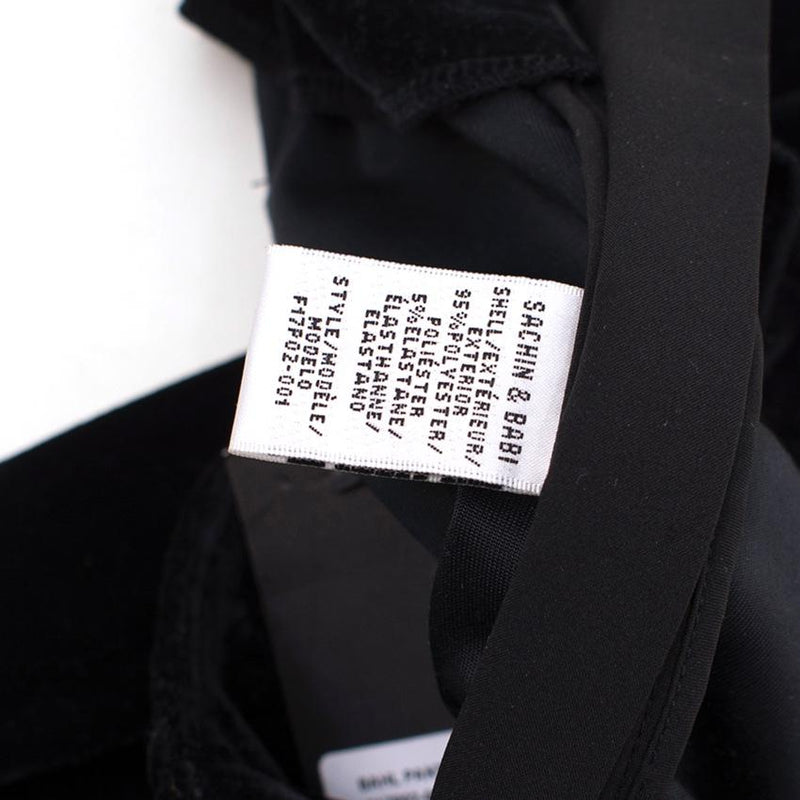 Sachin & Babi black velvet skinny trousers
