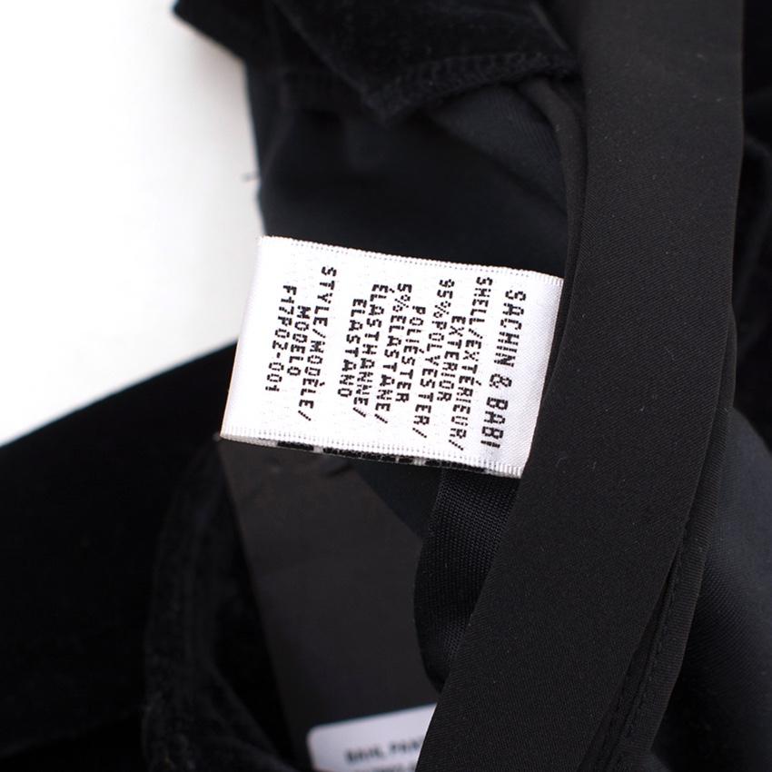 Sachin & Babi black velvet skinny trousers