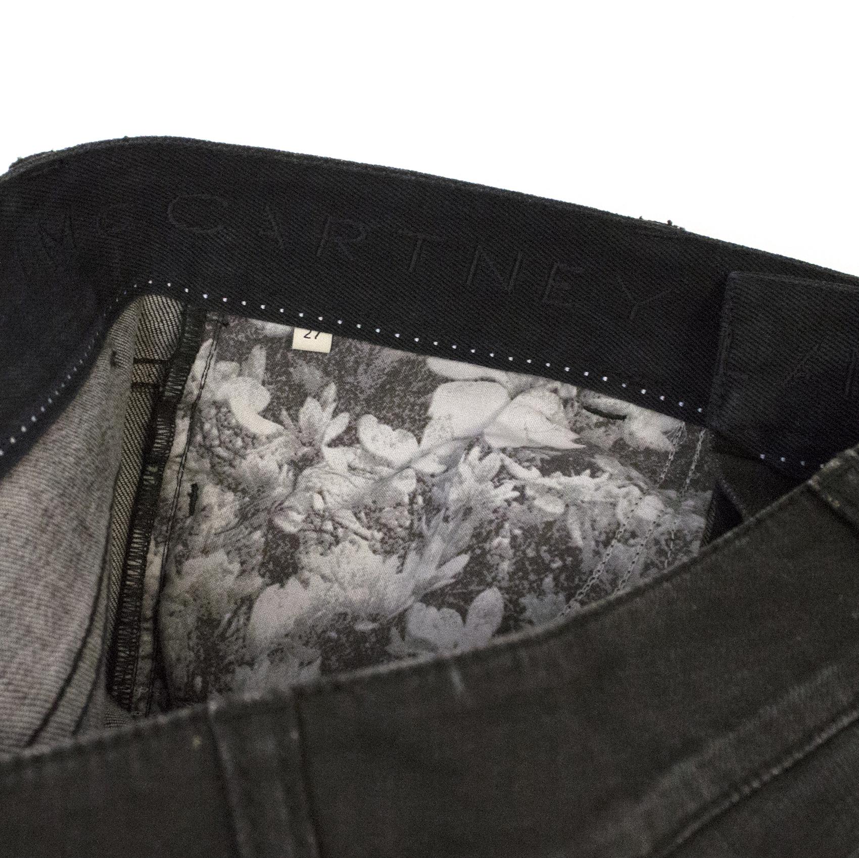 Stella McCartney Grey/Black Jeans With Star Embellishment