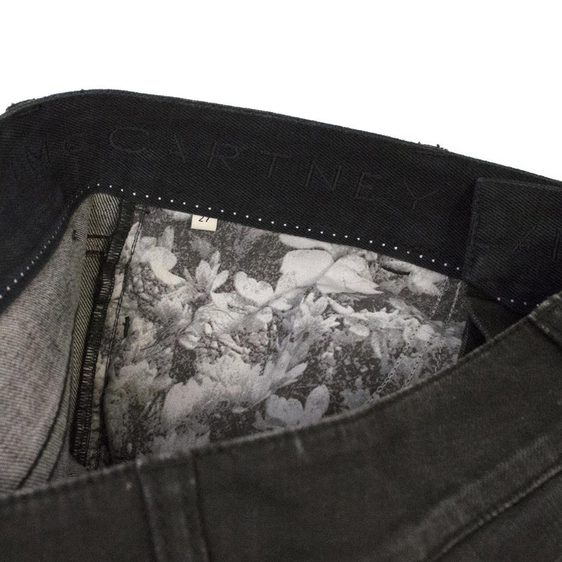 Stella McCartney Grey/Black Jeans With Star Embellishment