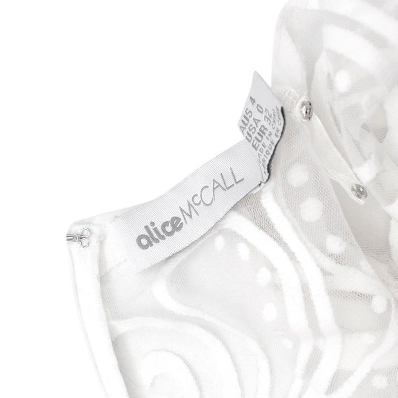 Alice McCall Tattoo Lady White Lace Long Sleeve Dress