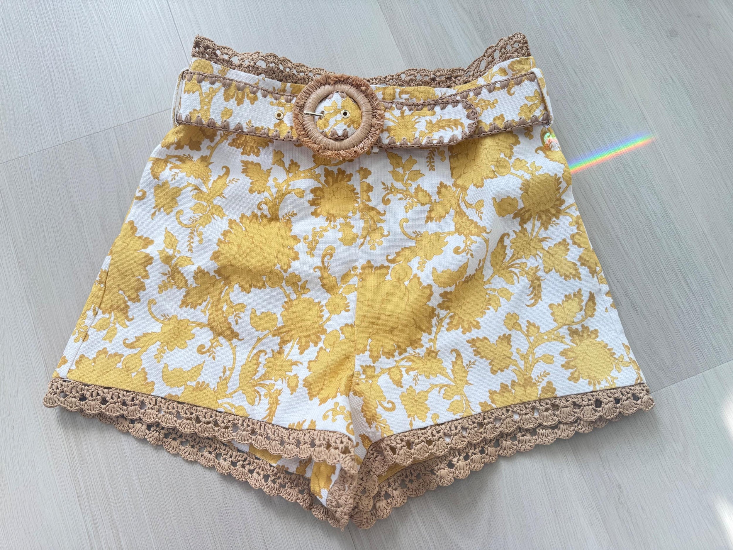Zimmermann Yellow Postcard Shorts
