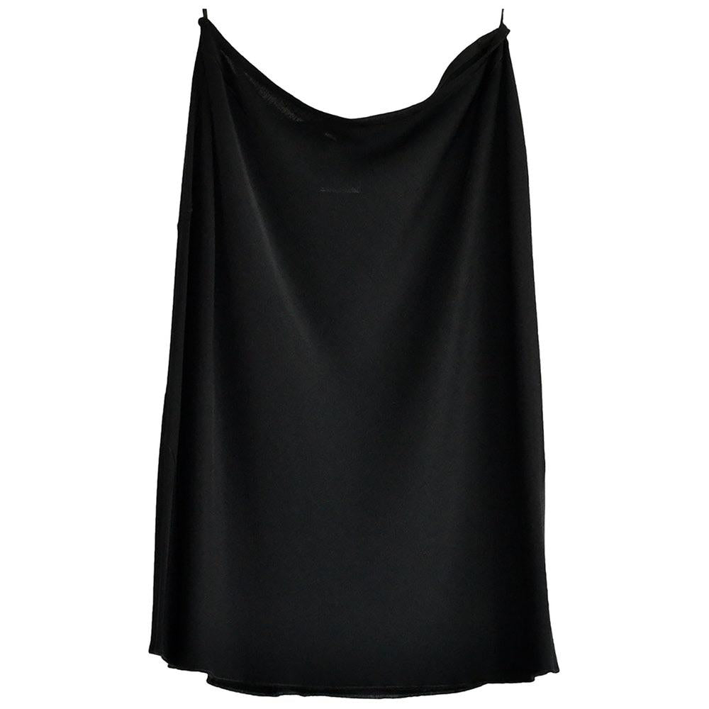 Black Panelled Slip Skirt
