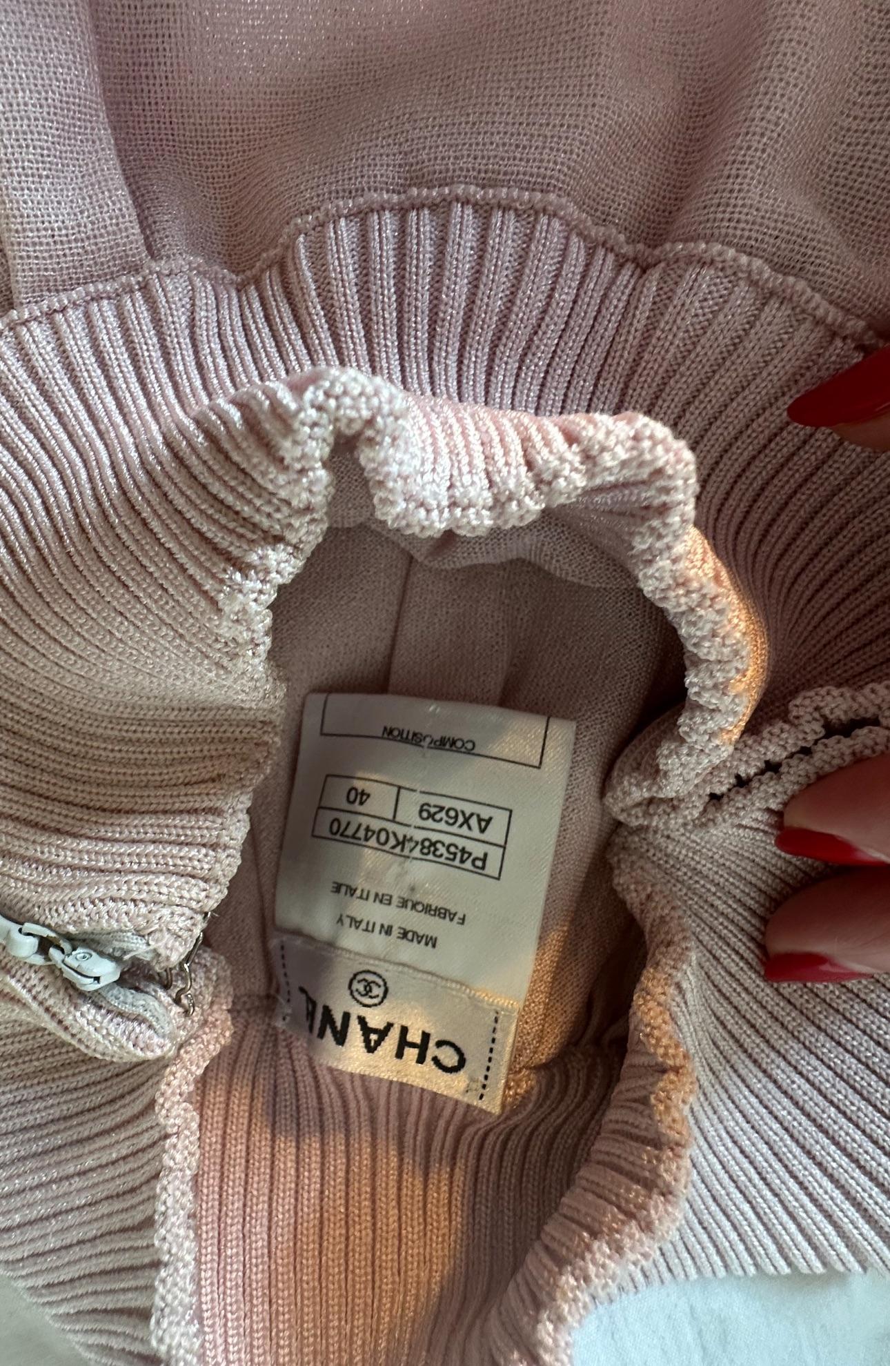 Chanel Sihmmery Baby Pink Mini Skirt 2013