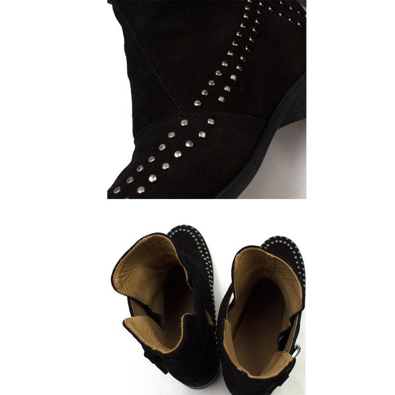 Thakoon Addition Black Suede Studded Fiona2 Boots