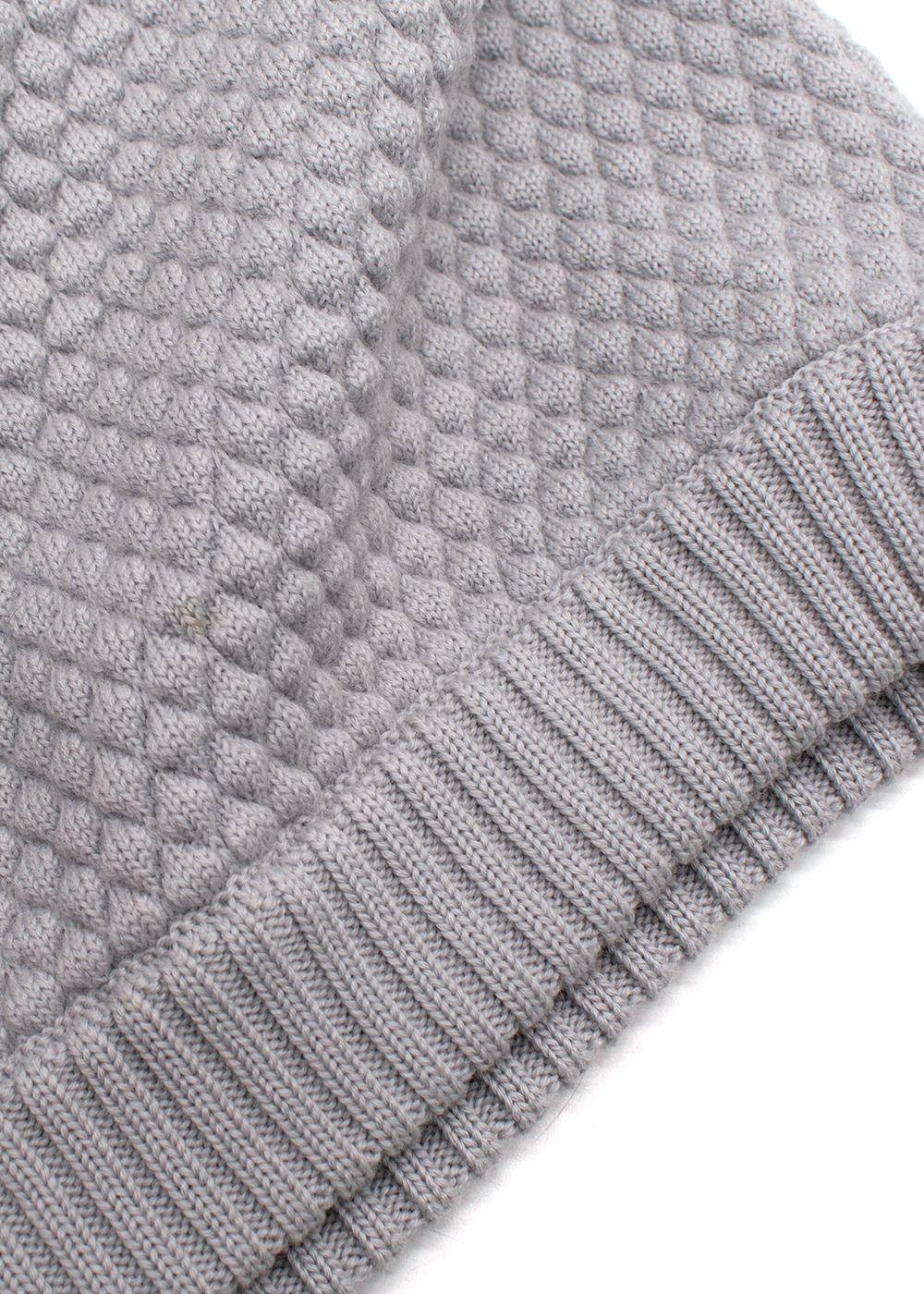 S.N.S Herning Grey Fishermans Wool Knit Jumper