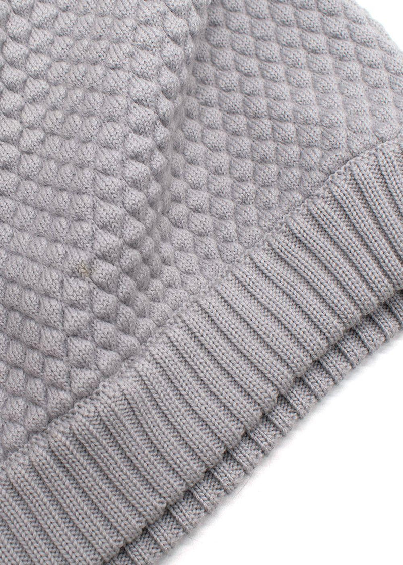 S.N.S Herning Grey Fishermans Wool Knit Jumper