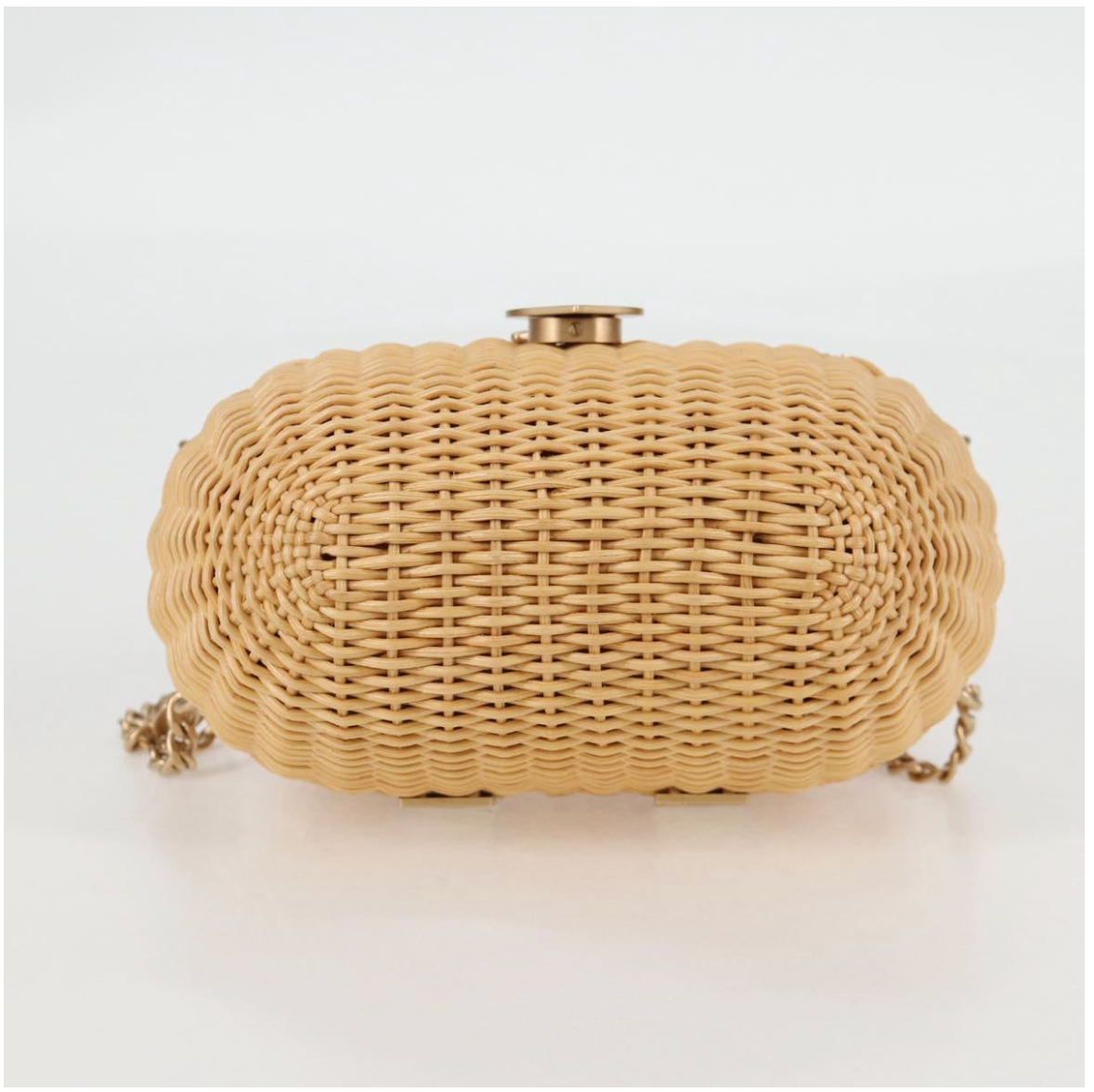 Chanel Heart Padlock Wicker Bag