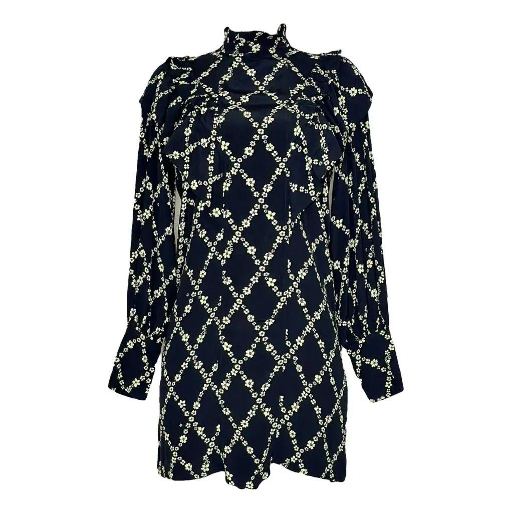 Ganni Printed Long Sleeved Dress