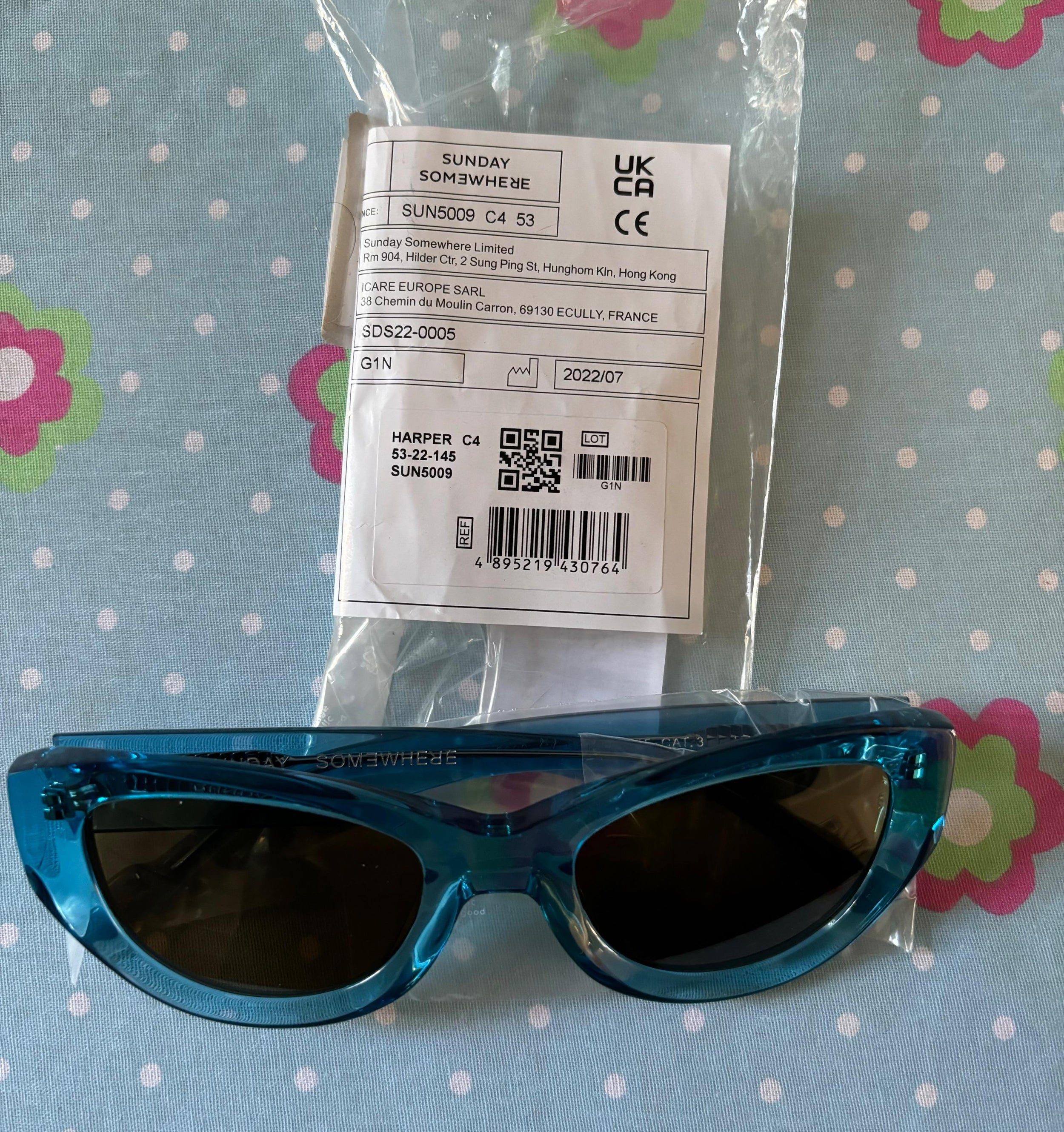 Sunday Somewhere Blue Harper Sunglasses