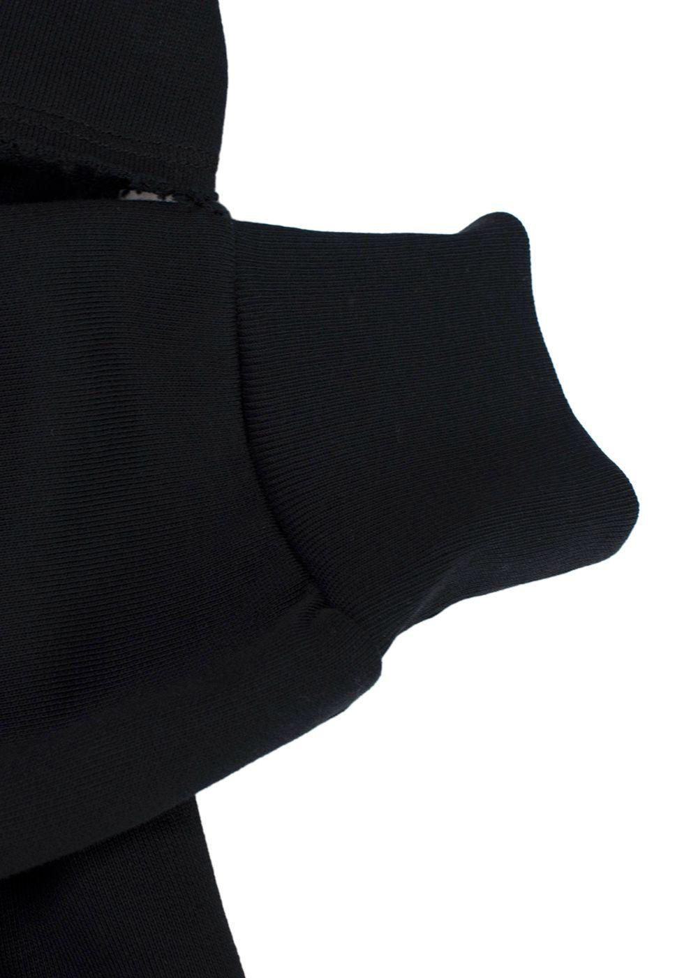 Burberry Black Ruffled Layered Sweatshirt Dress