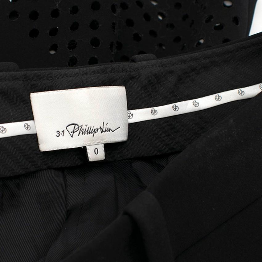 3.1 Phillip Lim Black Lasercut Bermuda Shorts