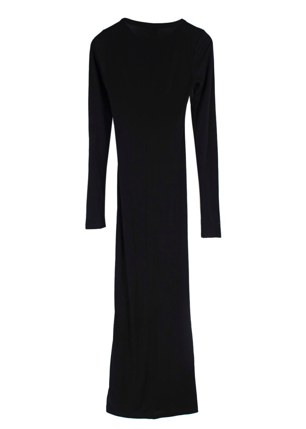Khaite Black Long Sleeve  Maxi Dress