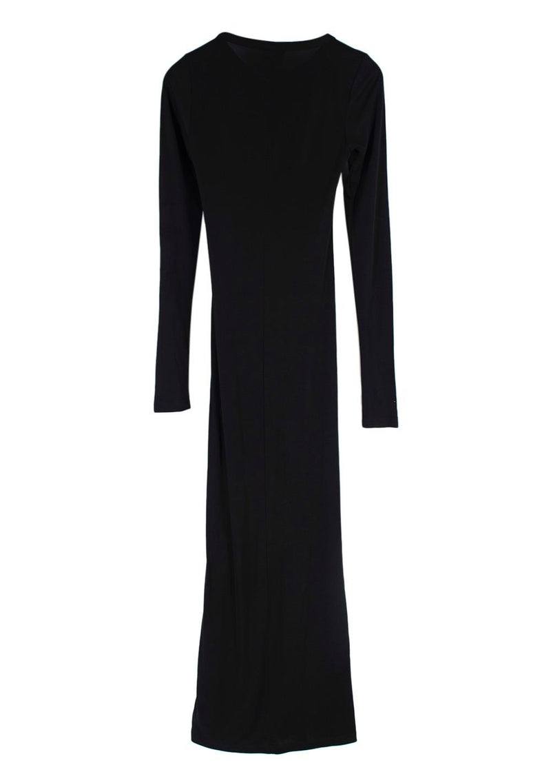 Khaite Black Long Sleeve  Maxi Dress