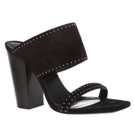 Saint Laurent Micro Studded Oak Mules