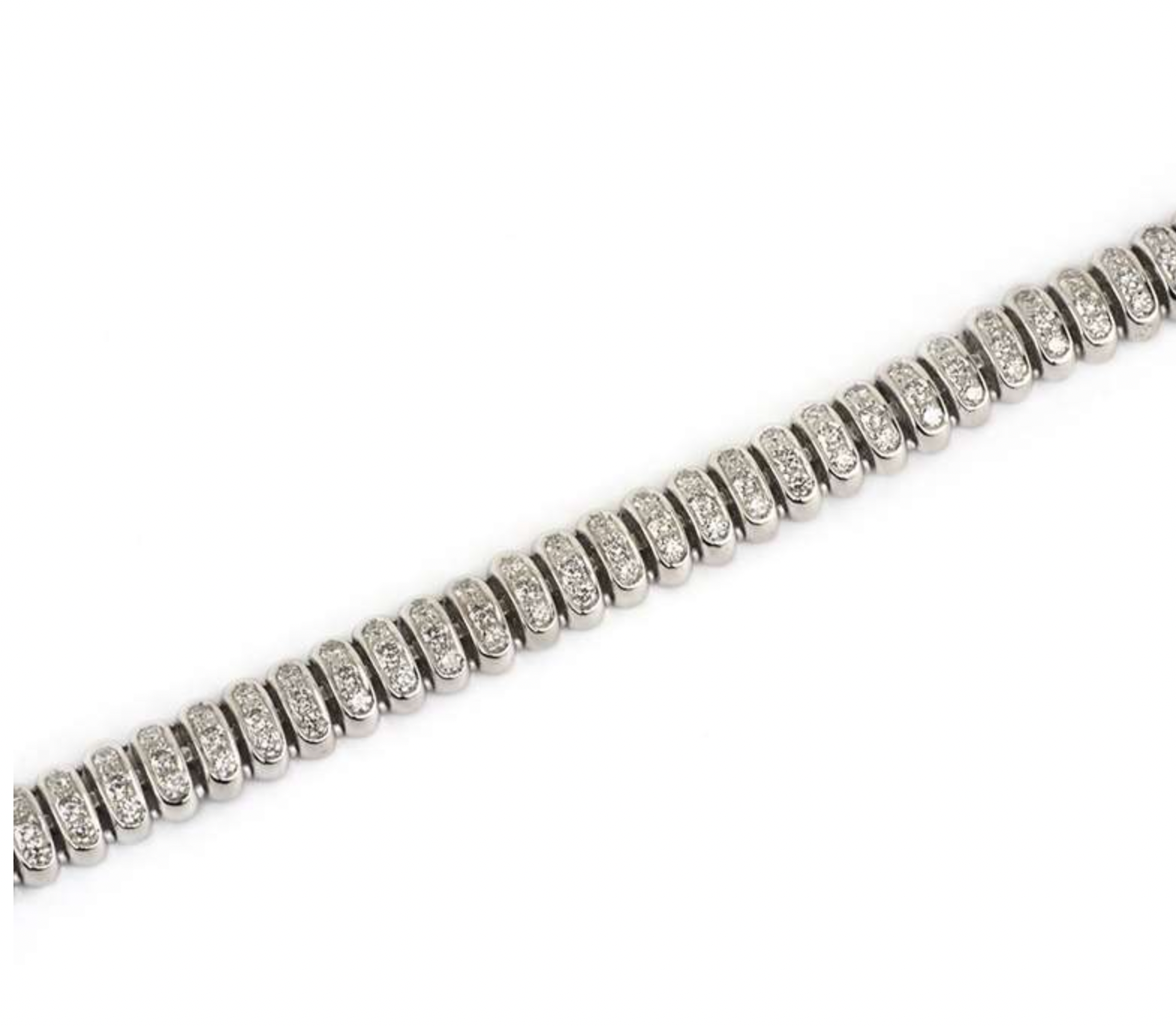 18ct white gold & white diamond bracelet