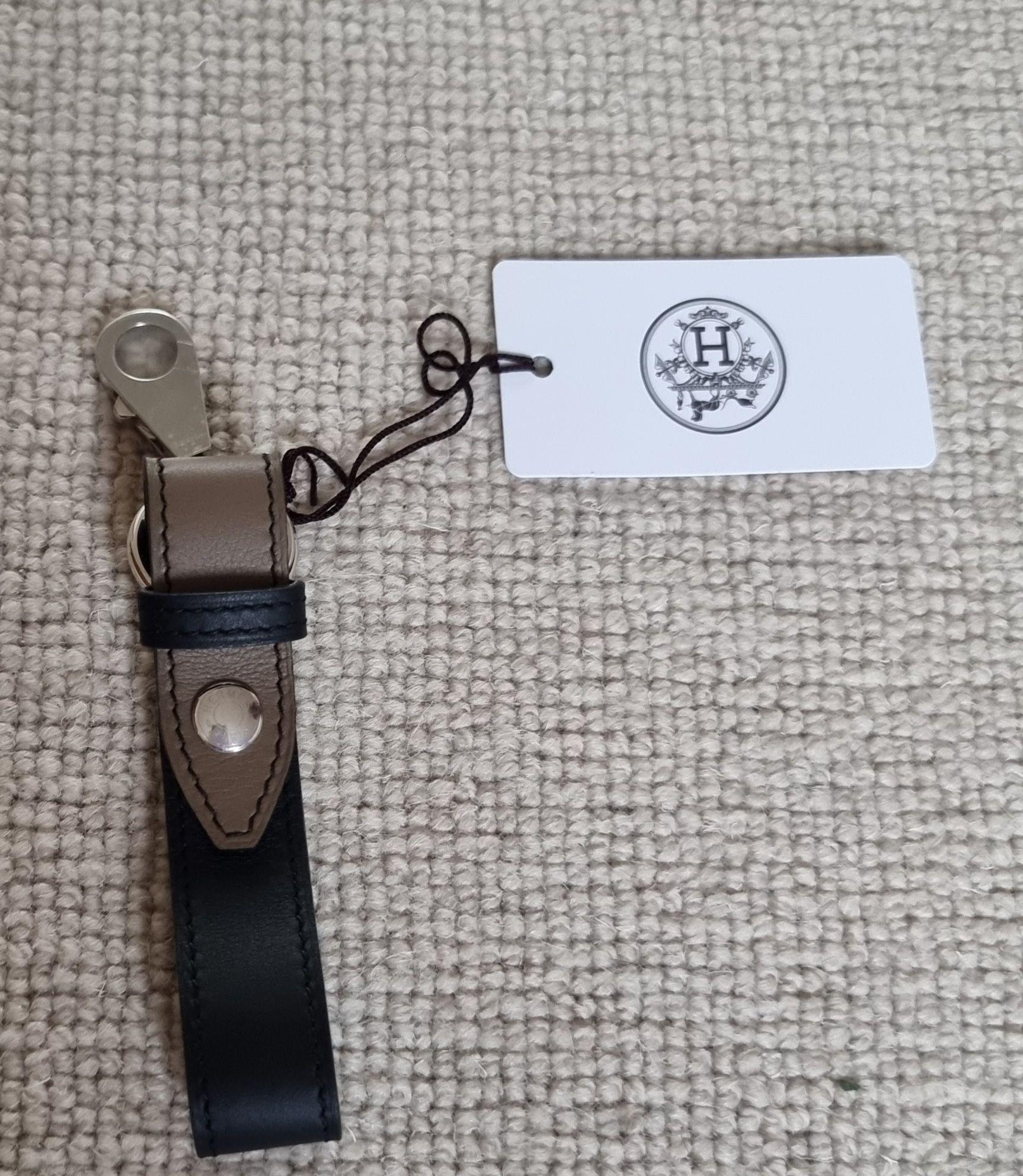 Hermes Black and Brown Fidele Glove Clip
