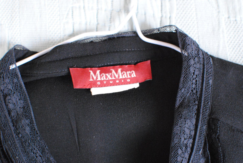 MaxMara Black Lace Blouse
