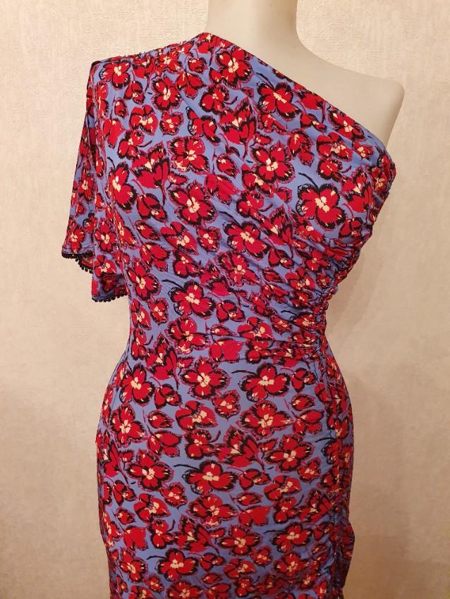 Derek Lam 10 Crosby One-shoulder floral stretch-jersey midi dress