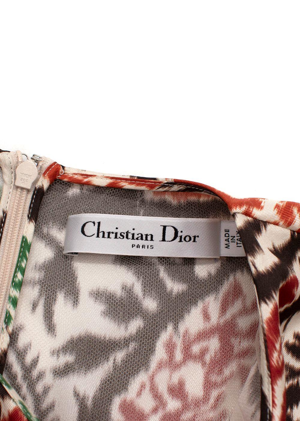 Dior Silk Patterned Maxi Dress