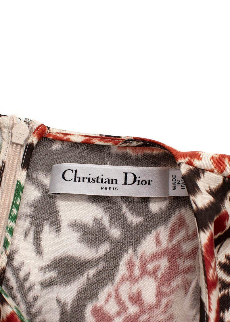 Dior Silk Patterned Maxi Dress