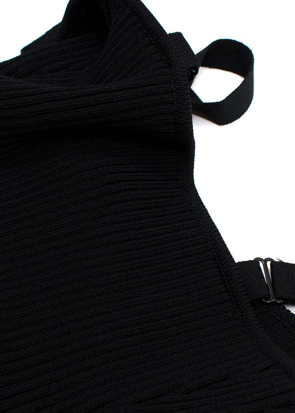 Magda Butrym Black Knitted Bustier Top