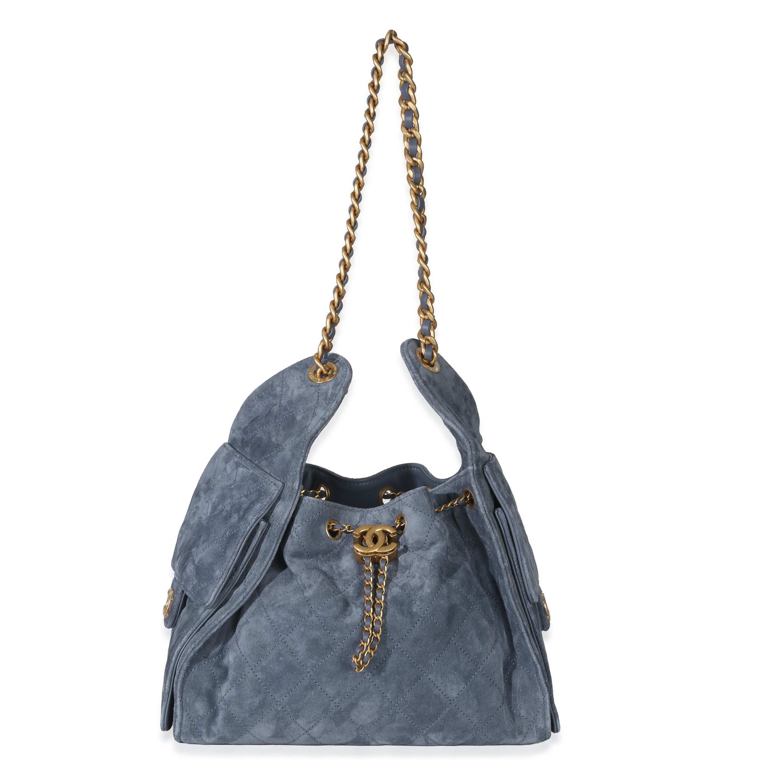 Chanel Quilted Suede Small Chanel 25 Hobo