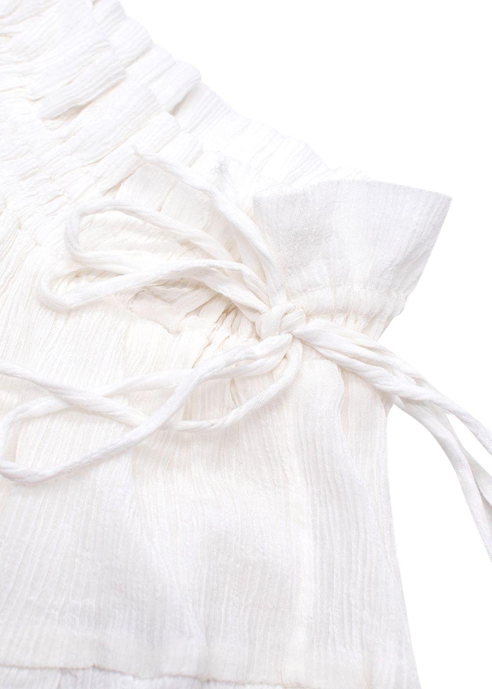 Isabel Marant Etoile White Ruffled Mini Skirt