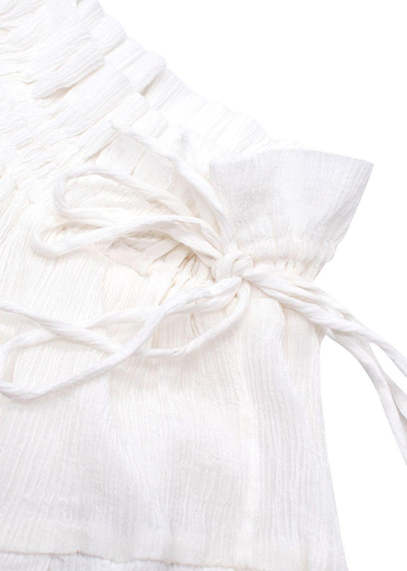 Isabel Marant Etoile White Ruffled Mini Skirt