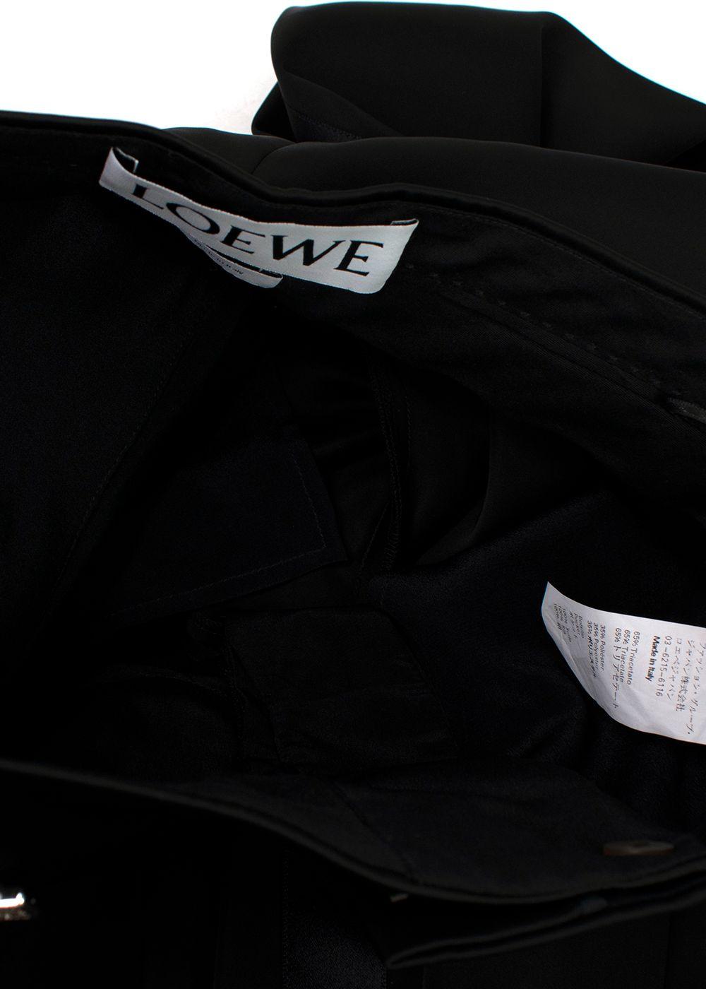Loewe Black Satin Tailored Trousers