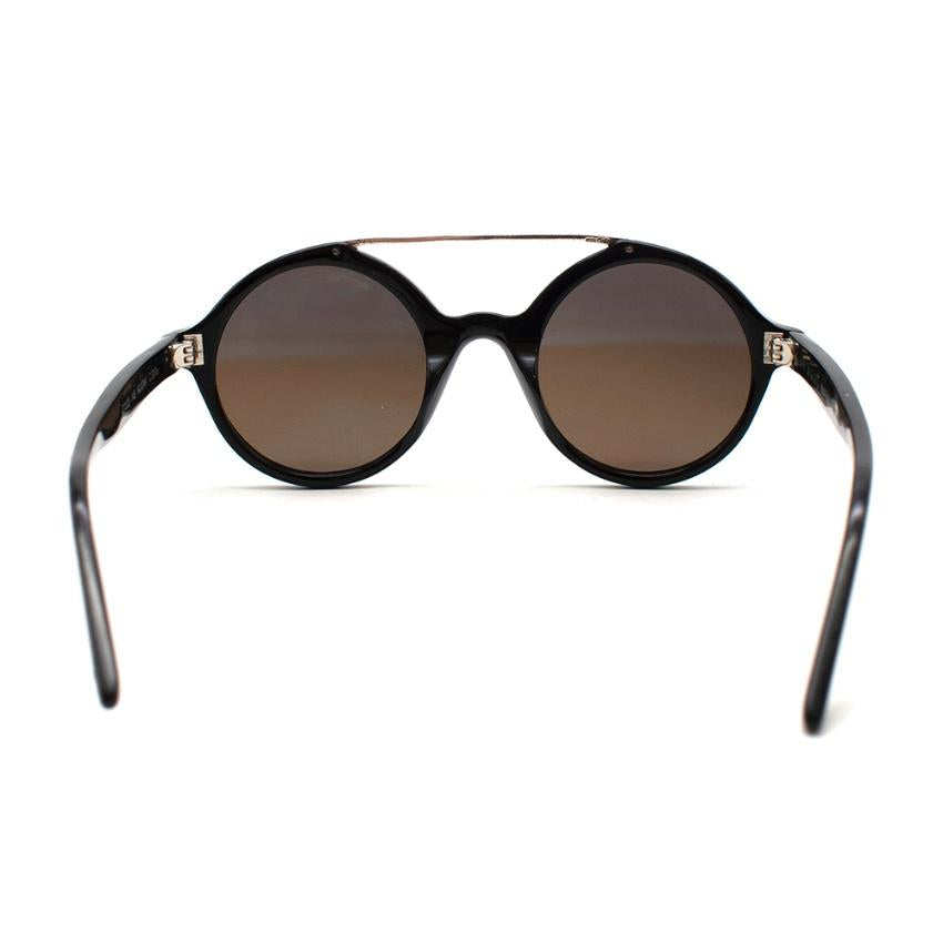 Nuiit Black Textured Mirrored Round Nuuak Sunglasses