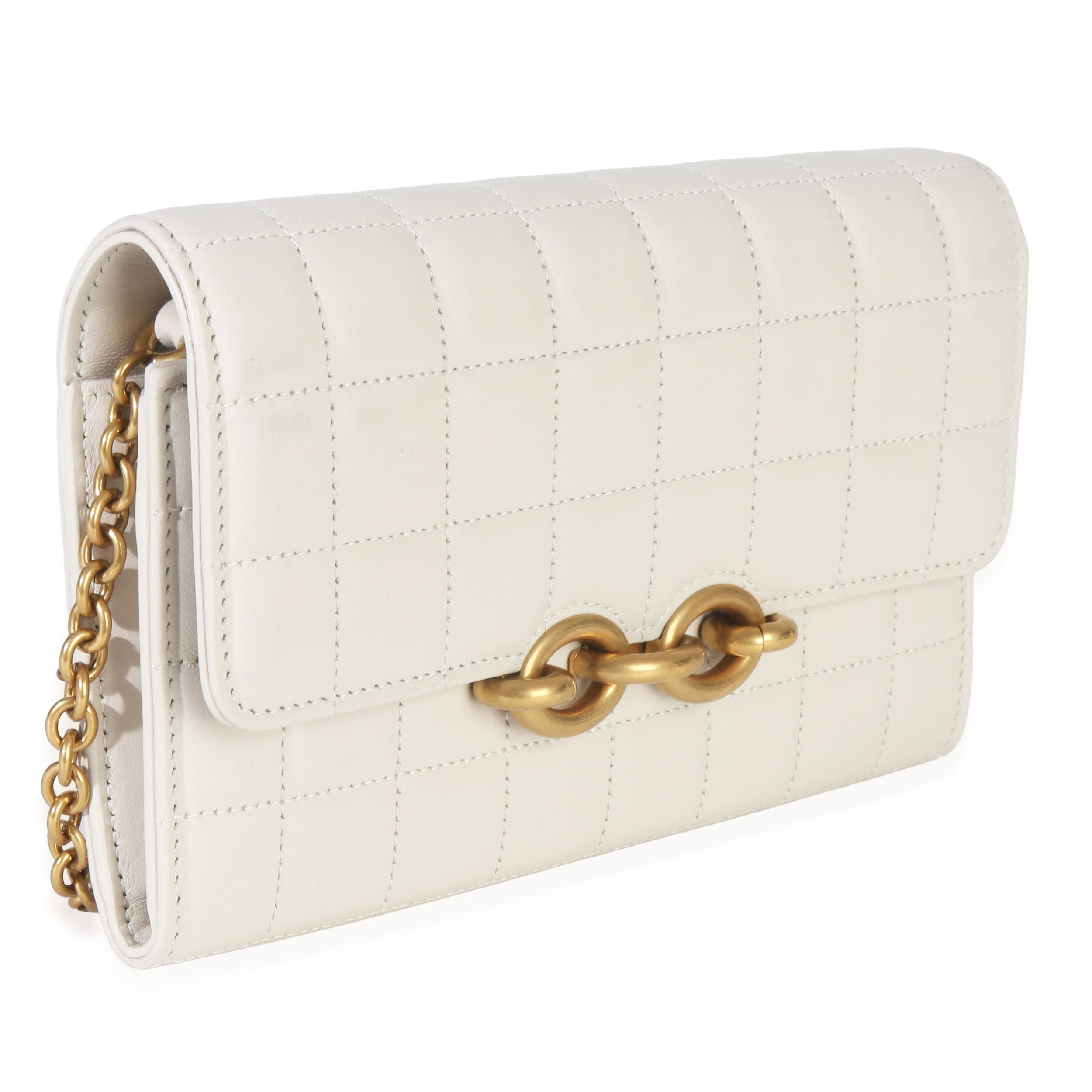 Saint Laurent Soft Calfskin Le Maillon Wallet On Chain